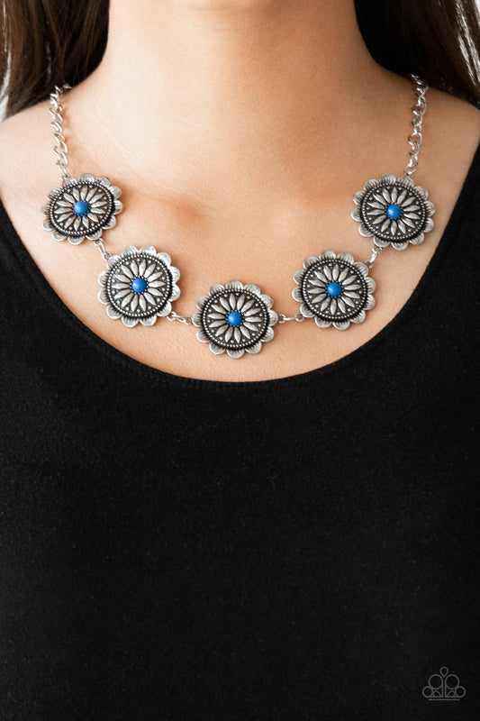 Me-Dallions, Myself, and I Blue Necklace Paparazzi N0308