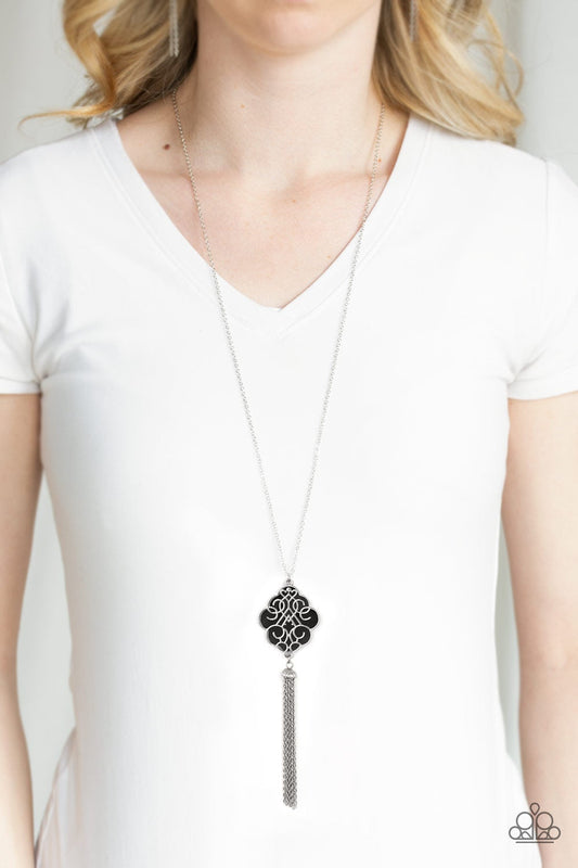 Malibu Mandala Black Necklace Paparazzi N0114