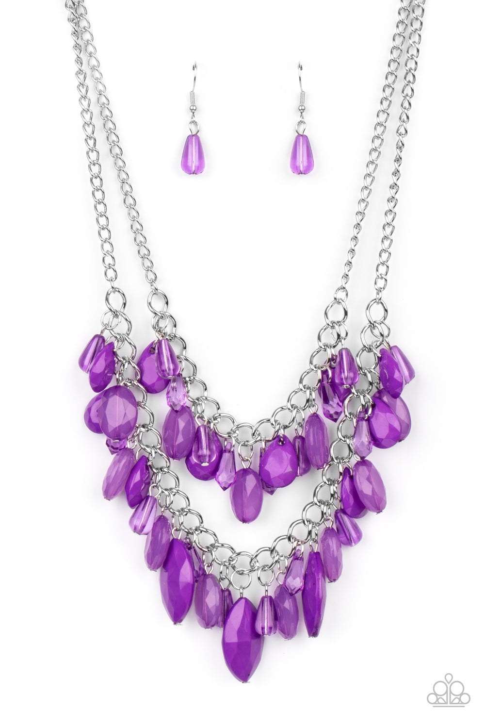 Midsummer-Mixer Purple Short Necklace Paparazzi N0342