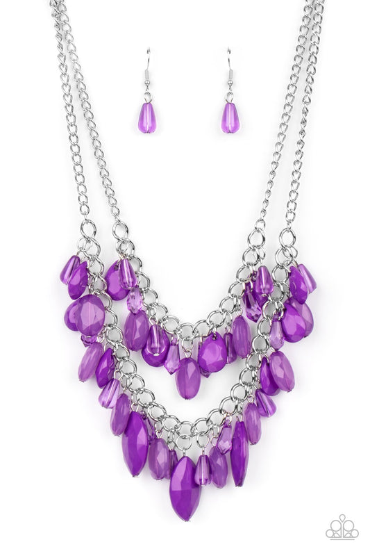 Midsummer-Mixer Purple Short Necklace Paparazzi N0342
