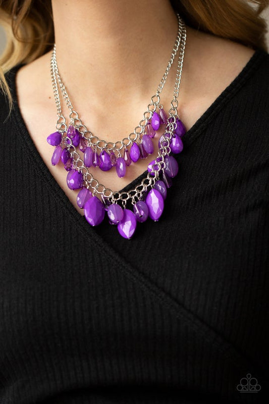 Midsummer-Mixer Purple Short Necklace Paparazzi N0342