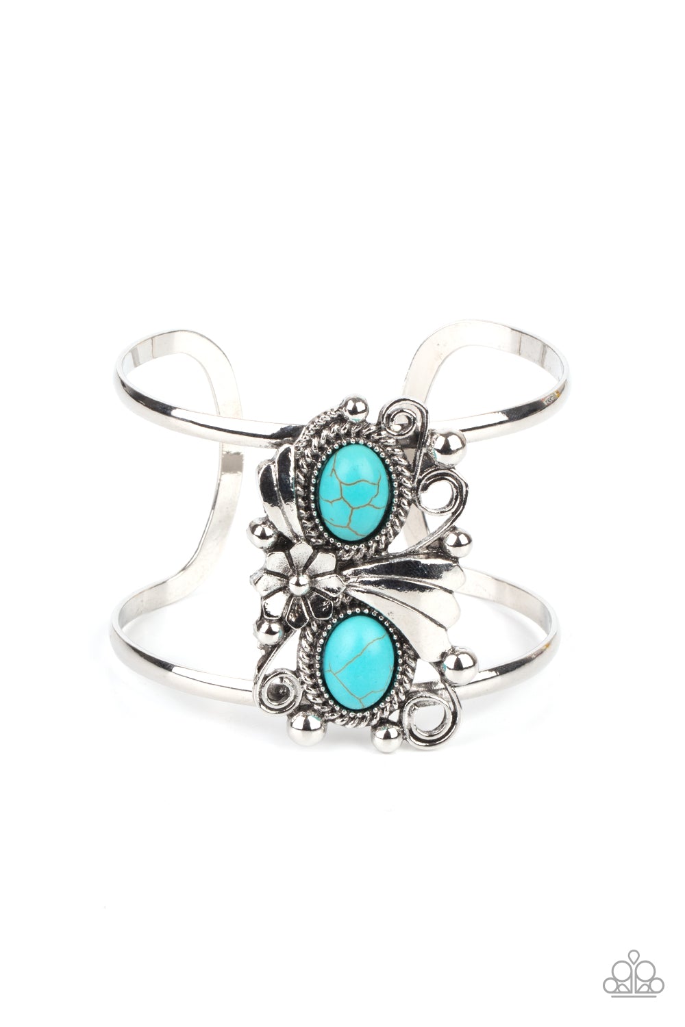 Mojave Flower Girl Blue Bracelet Paparazzi B0155