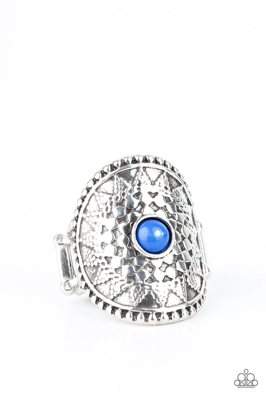 Mojave Rays Blue Ring Paparazzi R0086