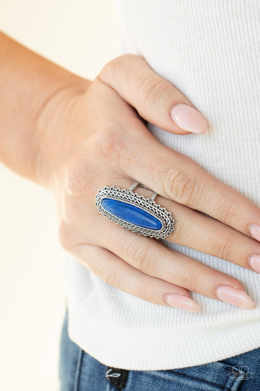 Mystical Mecca Blue Stone Ring Paparazzi R0190