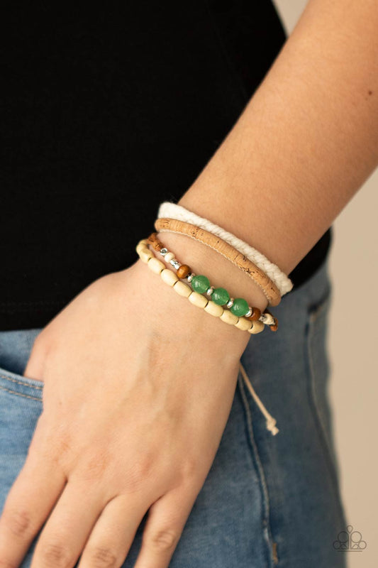 Natural Born Navigator Green Urban Bracelet Paparazzi B0061