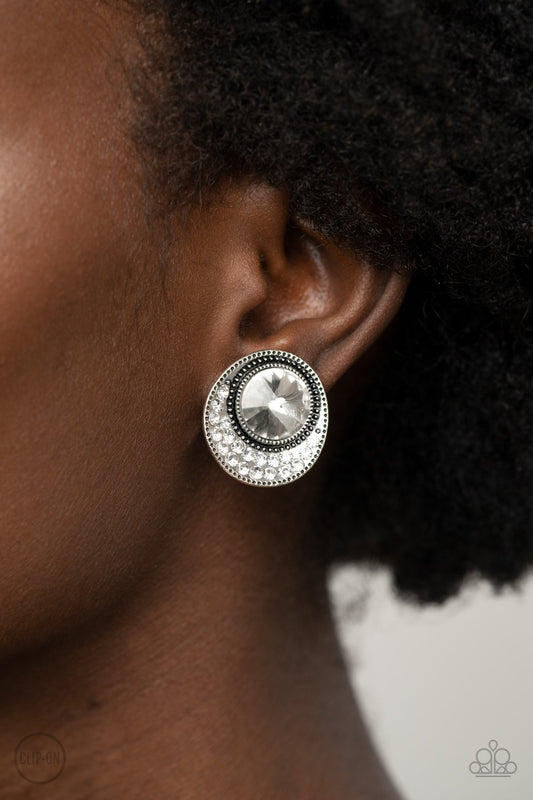 Off The Richer Scale White Clip-On Earring E0156