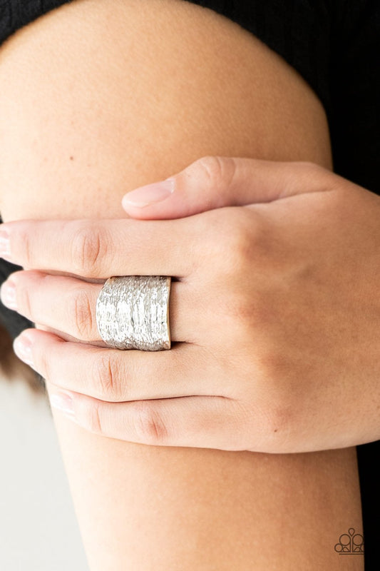 Paleo Patterns Silver Ring Paparazzi R0050