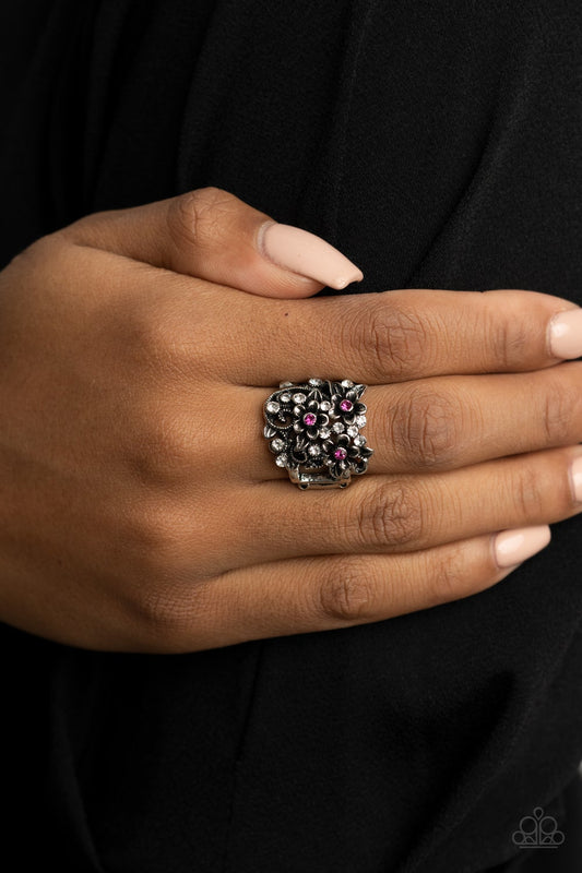Perfectly Perennial Pink Ring Paparazzi R0056