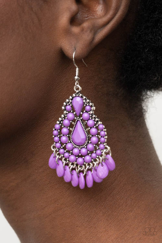 Persian Posh Purple Teardrop Earring Paparazzi E0167