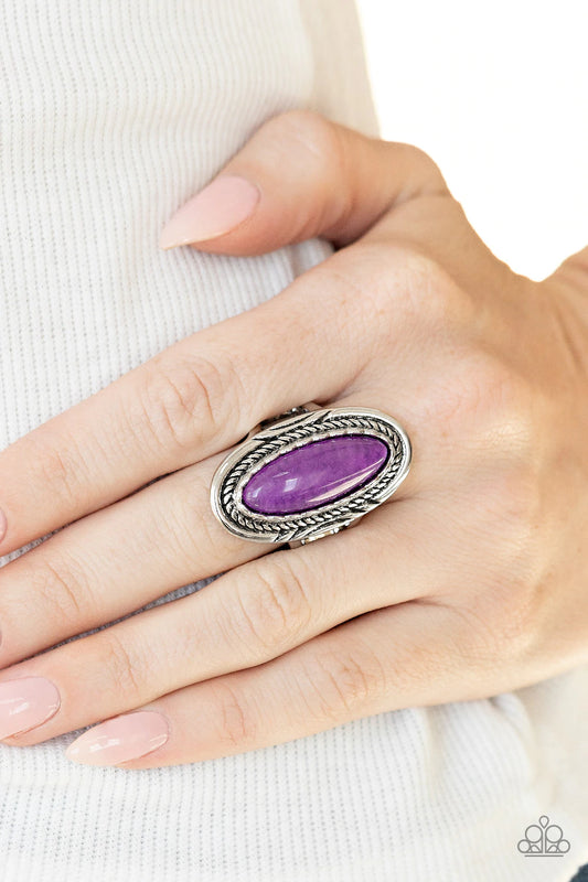 Primal Instincts Purple Stone Silver Ring  R0118