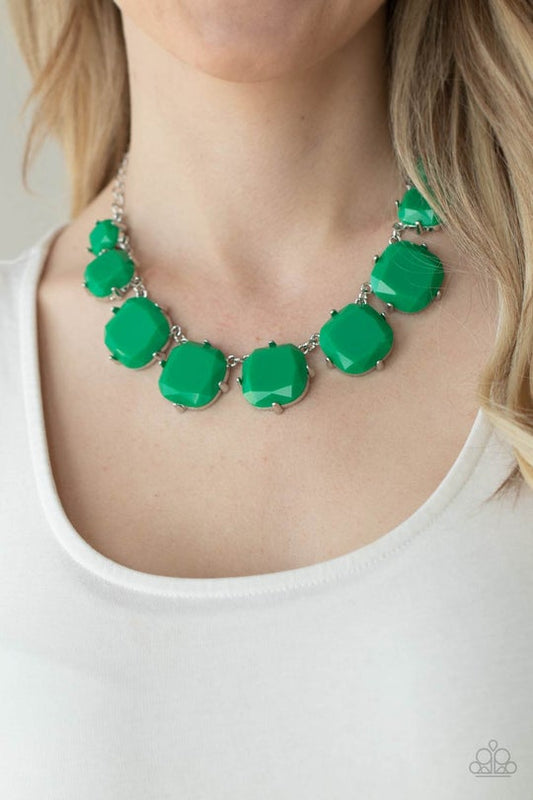 Prismatic Prima Donna Green Necklace Paparazzi N0562