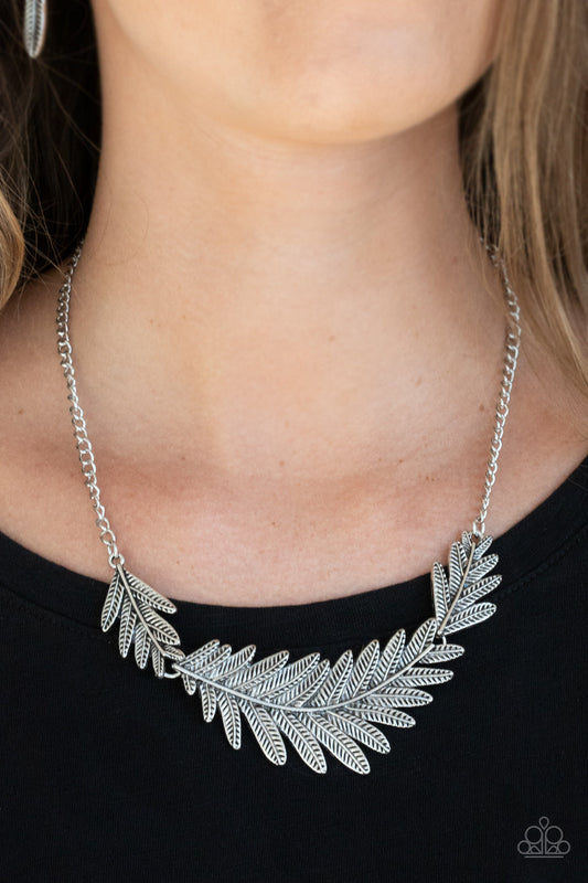 Queen Of The Quill Silver Necklace Paparazzi N0615