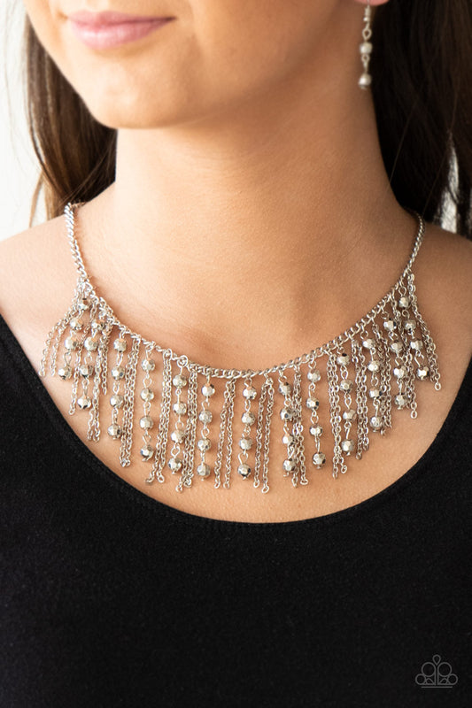Rebel Remix Silver Necklace Paparazzi N0143