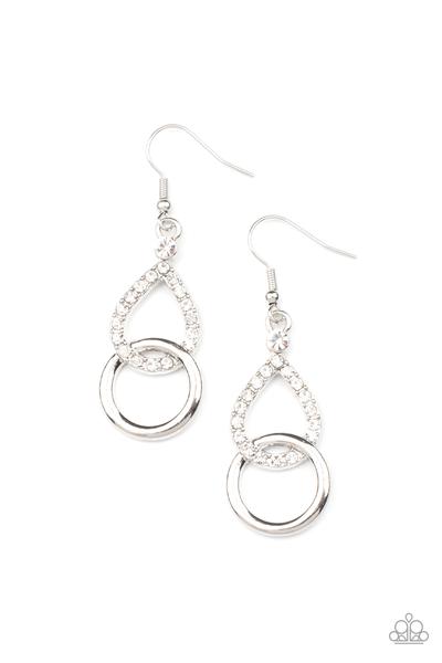 Red Carpet Couture White Earring Paparazzi E0199