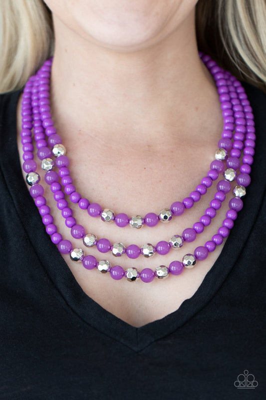 Staycation All I Ever Wanted Purple Necklace Paparazzi N0613