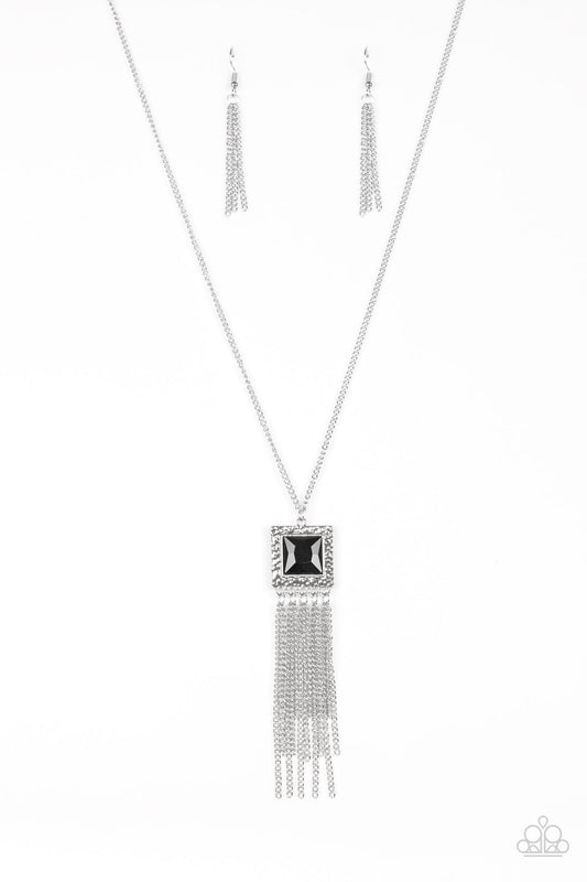 Shimmer Sensei Necklace Black Gem Paparazzi N0608