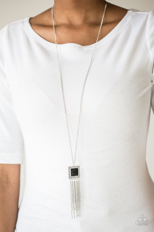 Shimmer Sensei Necklace Black Gem Paparazzi N0608