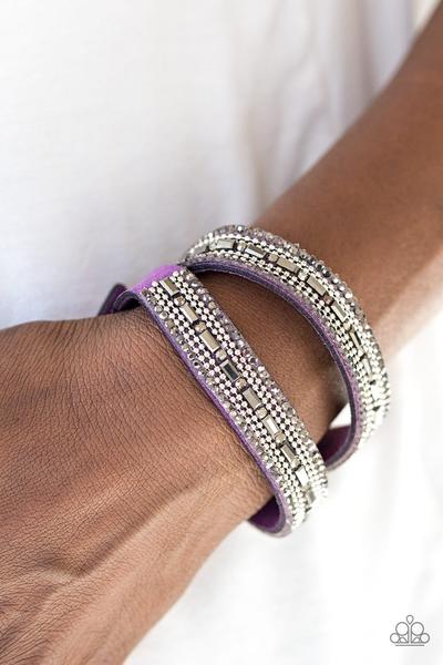 Shimmer and Sass Purple Urban Wrap Bracelet Paparazzi B0127