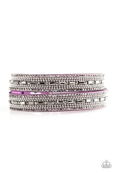 Shimmer and Sass Purple Urban Wrap Bracelet Paparazzi B0127