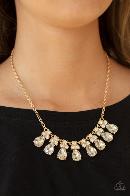 Sparkly Ever After Gold Necklace Paparazzi N0257