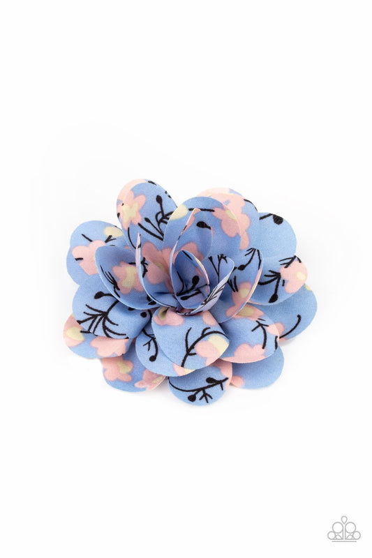 Springtime Eden Blue Hair Clip Paparazzi H0025