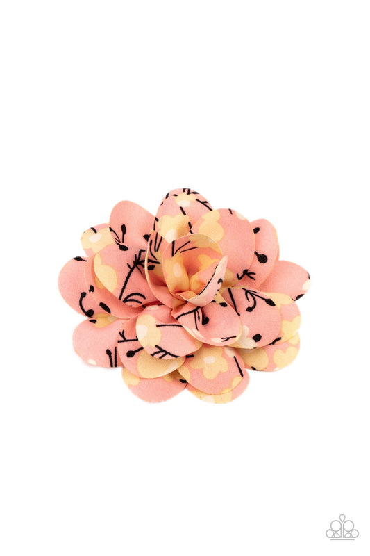 Springtime Eden Orange Hair Clip Paparazzi H0023