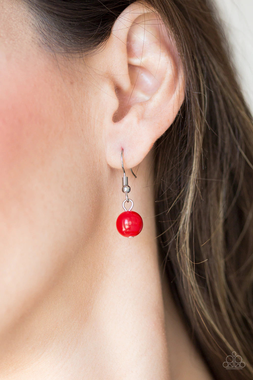 Summer Showdown Red Teardrop Necklace Paparazzi N0052