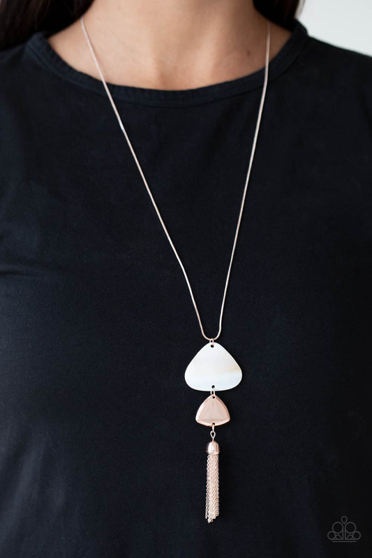 Tide You Over Rose Gold Necklace Paparazzi N0377