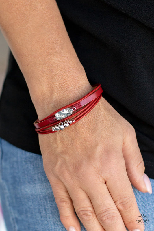 Tahoe Tourist Red Bracelet Paparazzi B0164 Fall 2021