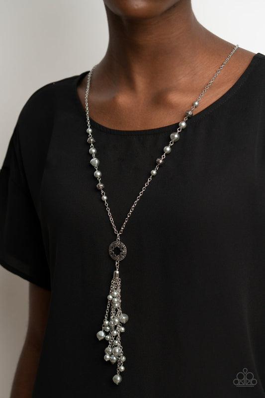 Tasseled Treasure Silver Necklace Paparazzi N0260