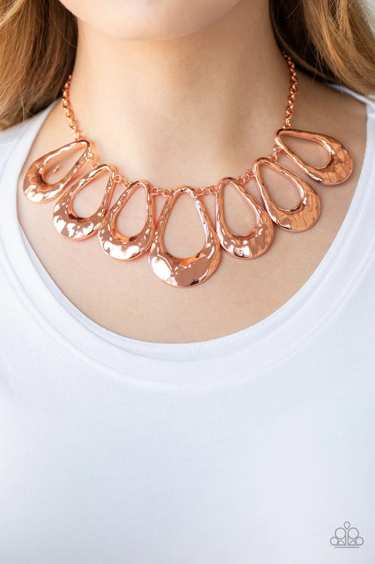 Teardrop Envy Copper Necklace Paparazzi N0123