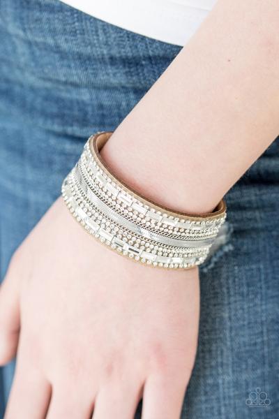 Teasingly Tomboy Brown Urban Wrap Bracelet Paparazzi B0124