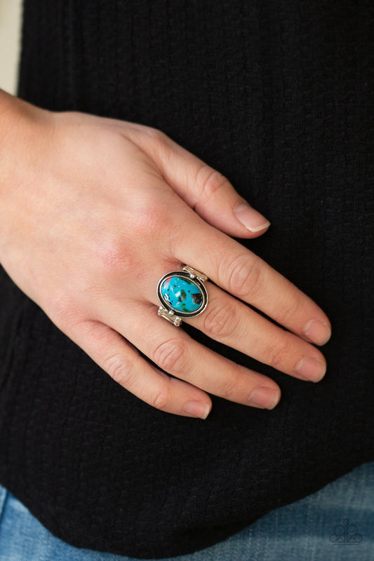 Terrifically Terrazzo Blue Ring Paparazzi R0193