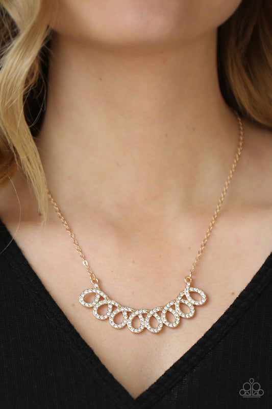 Timeless Trimmings Gold Necklace Paparazzi N0124