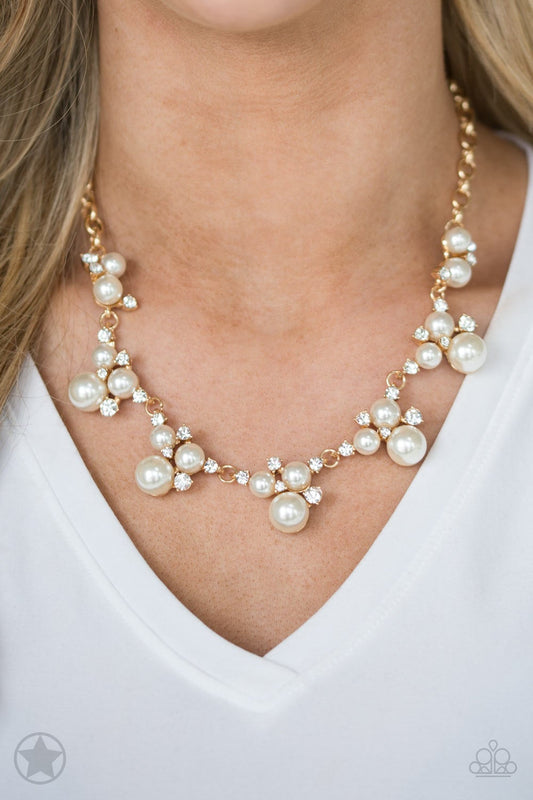 Toast To Perfection Gold Blockbuster Necklace Paparazzi N0216