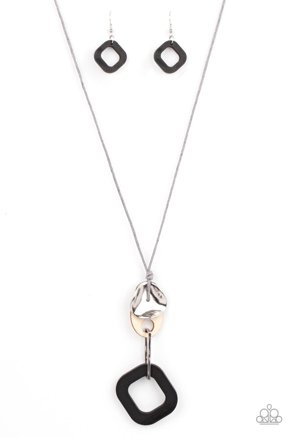 Top Of The Wood Chain Black Necklace Paparazzi N0527