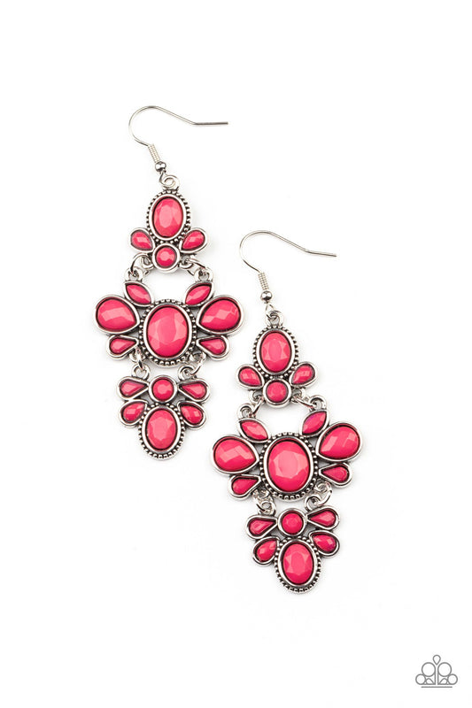 Vacay The Premises Pink Earring Paparazzi E0127