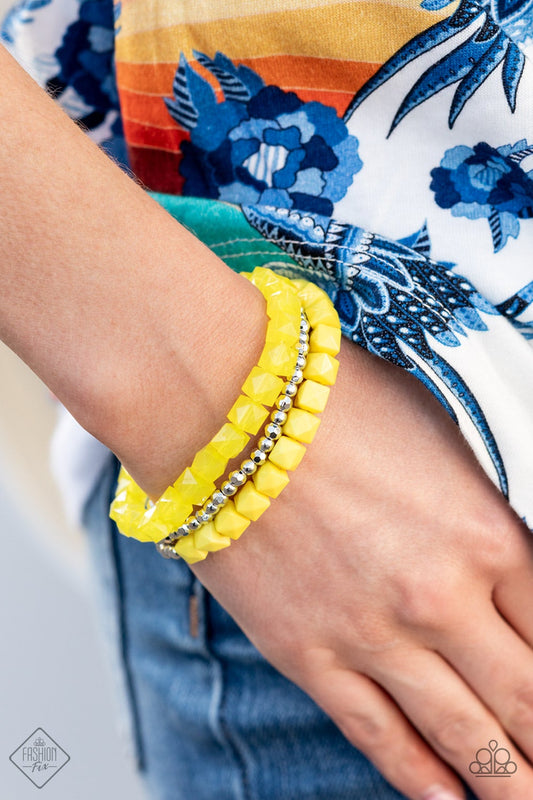 Vacay Vagabond Yellow Bracelet Paparazzi B0152