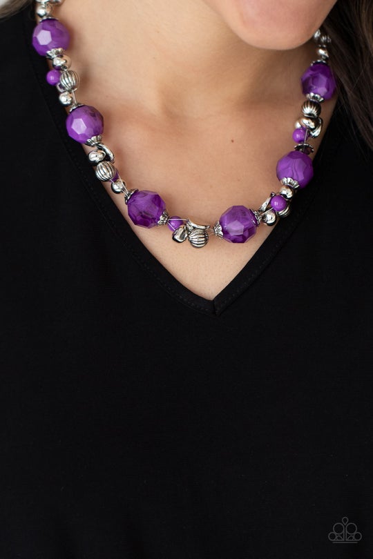 Vidi Vici Vacation Purple Necklace Paparazzi N0523