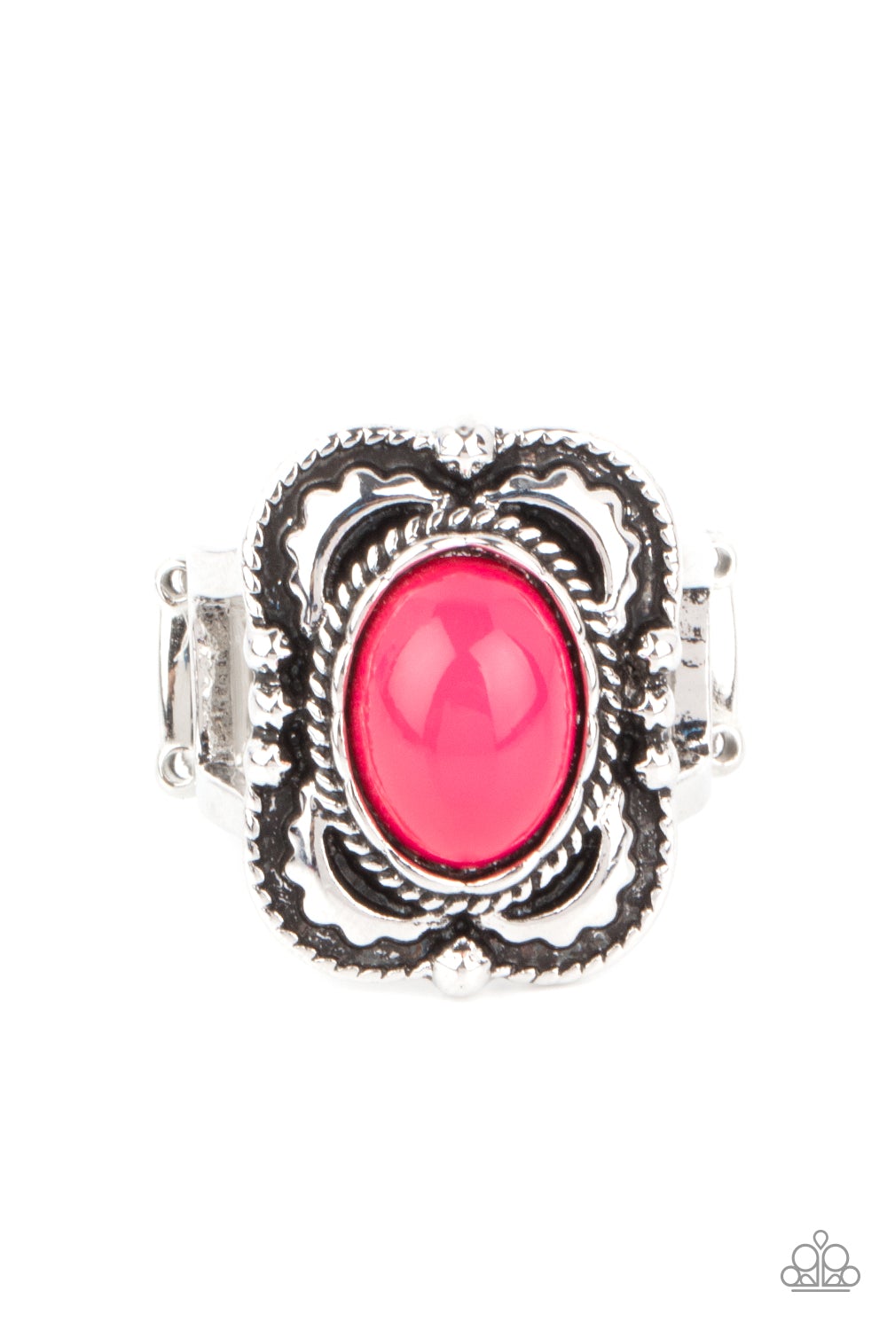 Vivaciously Vibrant Pink Ring Paparazzi R0185