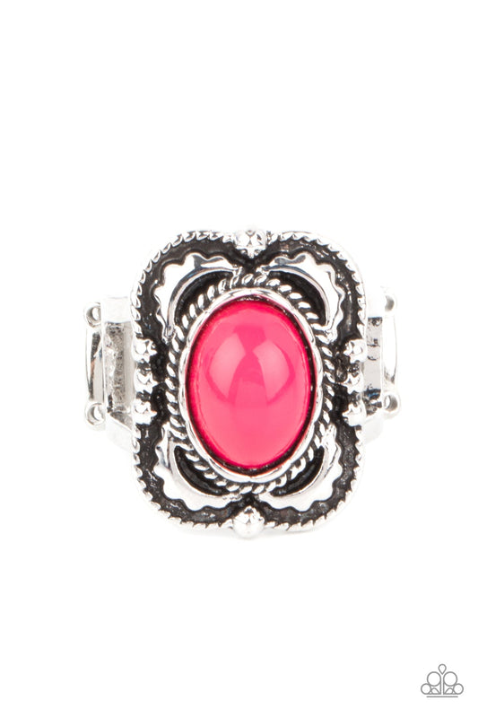 Vivaciously Vibrant Pink Ring Paparazzi R0185
