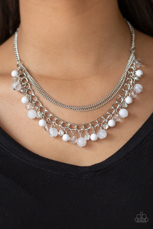 Wait and SEA White Necklace Paparazzi N0057
