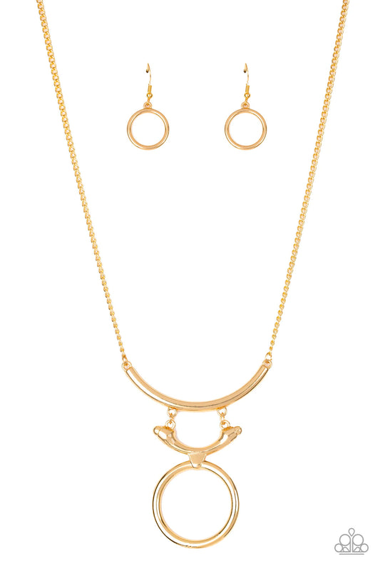 Walk Like An Egyptian Gold Necklace Paparazzi N0056