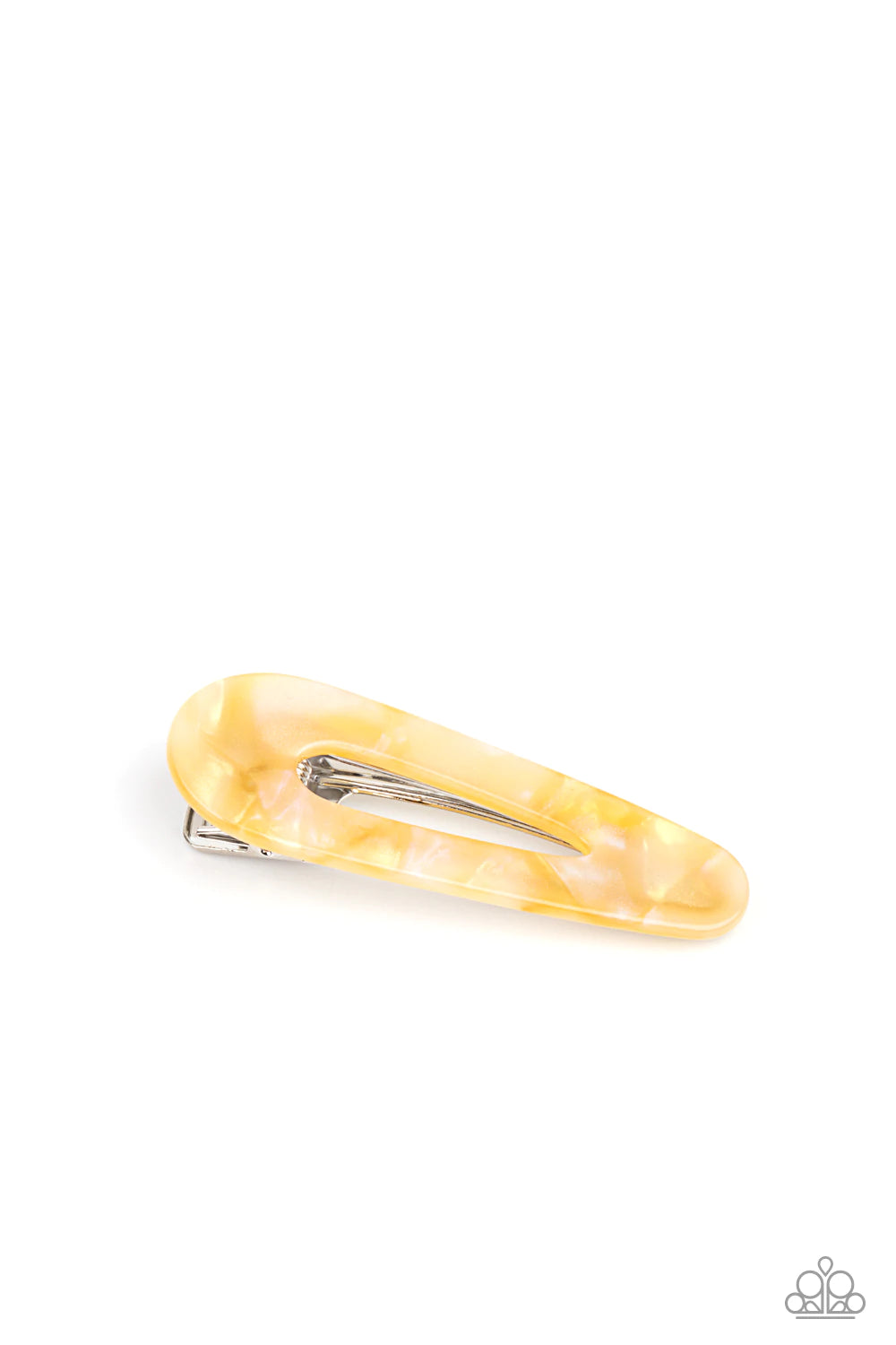 Walking On HAIR Yellow Iridescent Hair Clip Paparazzi H0027