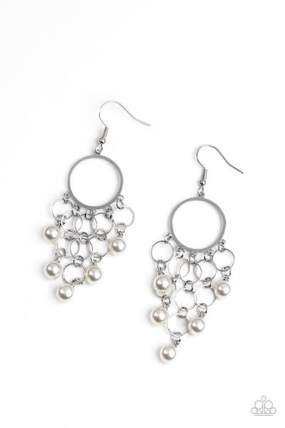 When Life Gives You Pearls White Earring Paparazzi E0082