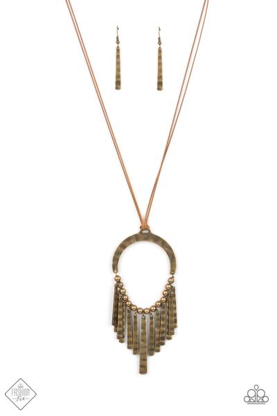 You Wouldn't Flare Brass Necklace N0130