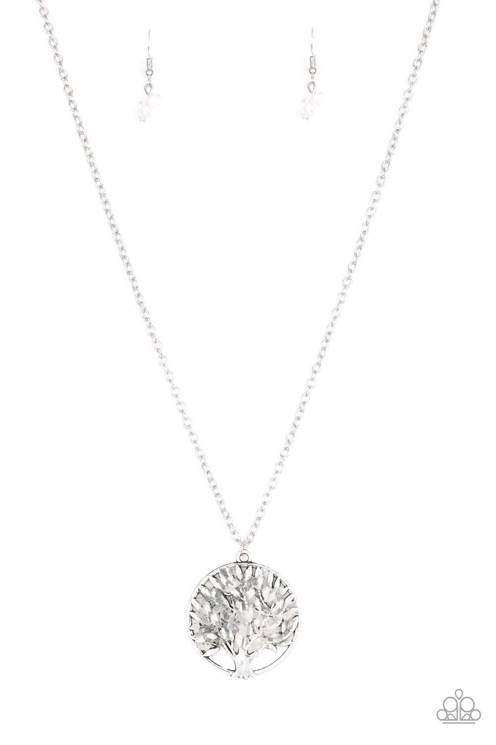 Naturally Nirvana White Rock Tree Of Life Necklace Paparazzi N0491