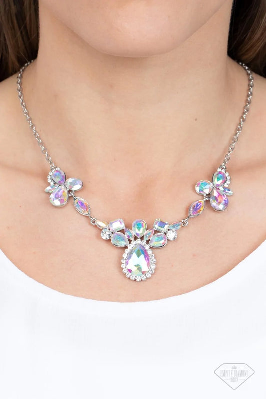 Intergalactic Icon Multi Iridescent Necklace Life Of The Party Empire Diamond Exclusive Paparazzi N1258