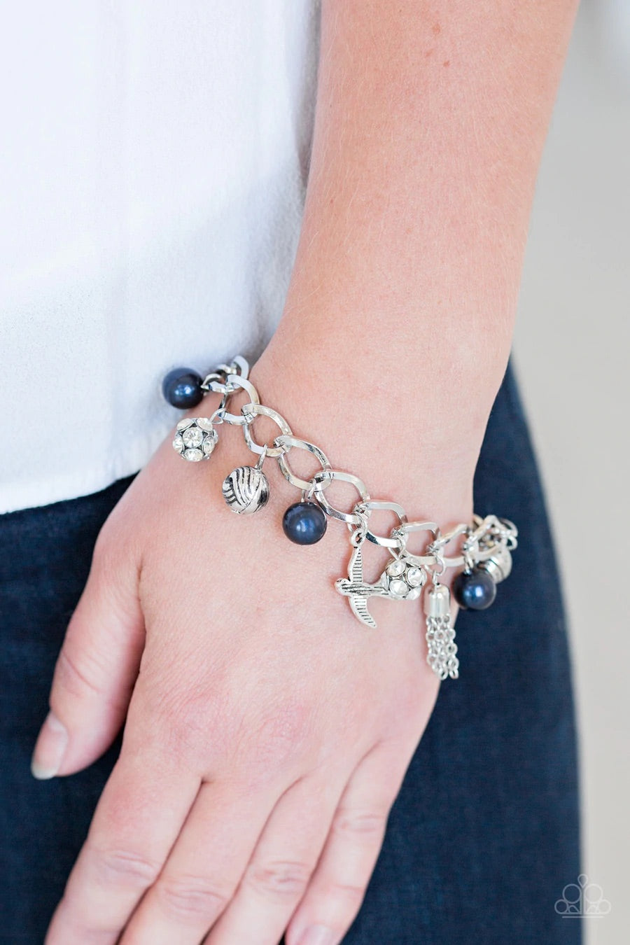 Lady Love Dove Blue Charm Bracelet B0129